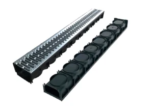 Channel Drain with Galvanised Steel - 1000mm (L) × 125mm (W) × 80mm (H)