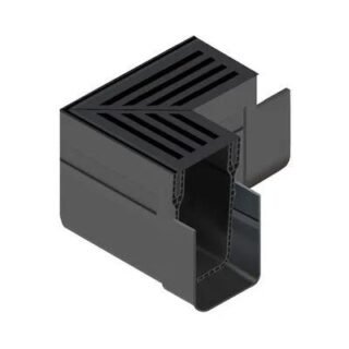 Threshold Drain Corner (Black Anodised Aluminium)