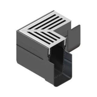 Threshold Drain Corner (Natural Anodised Aluminium)